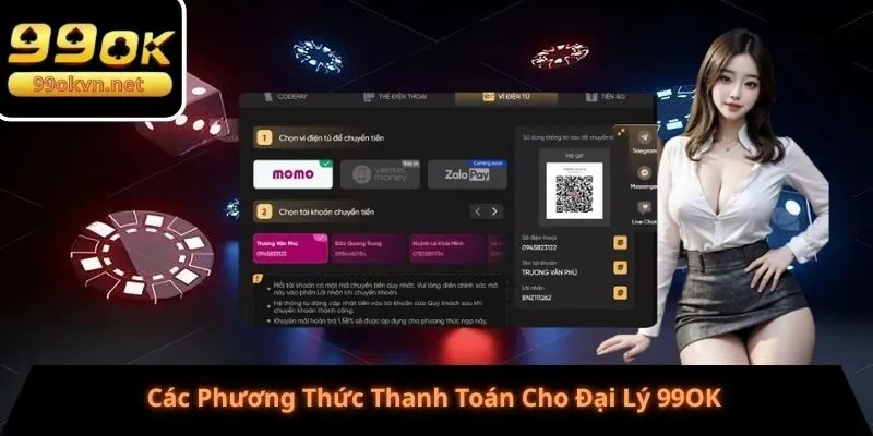 Các Phương Thức Thanh Toán Cho Đại Lý 99OK